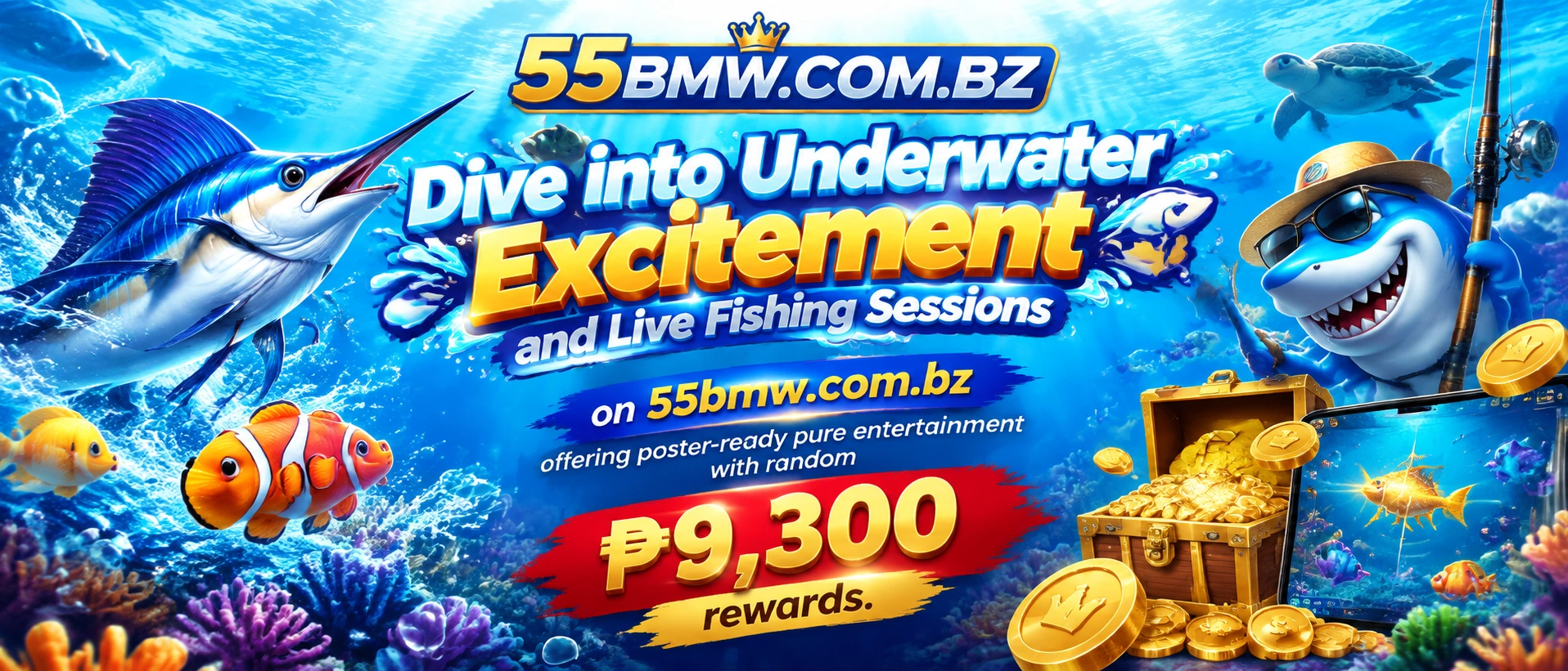 Fishing games reward and multiplayer room visual